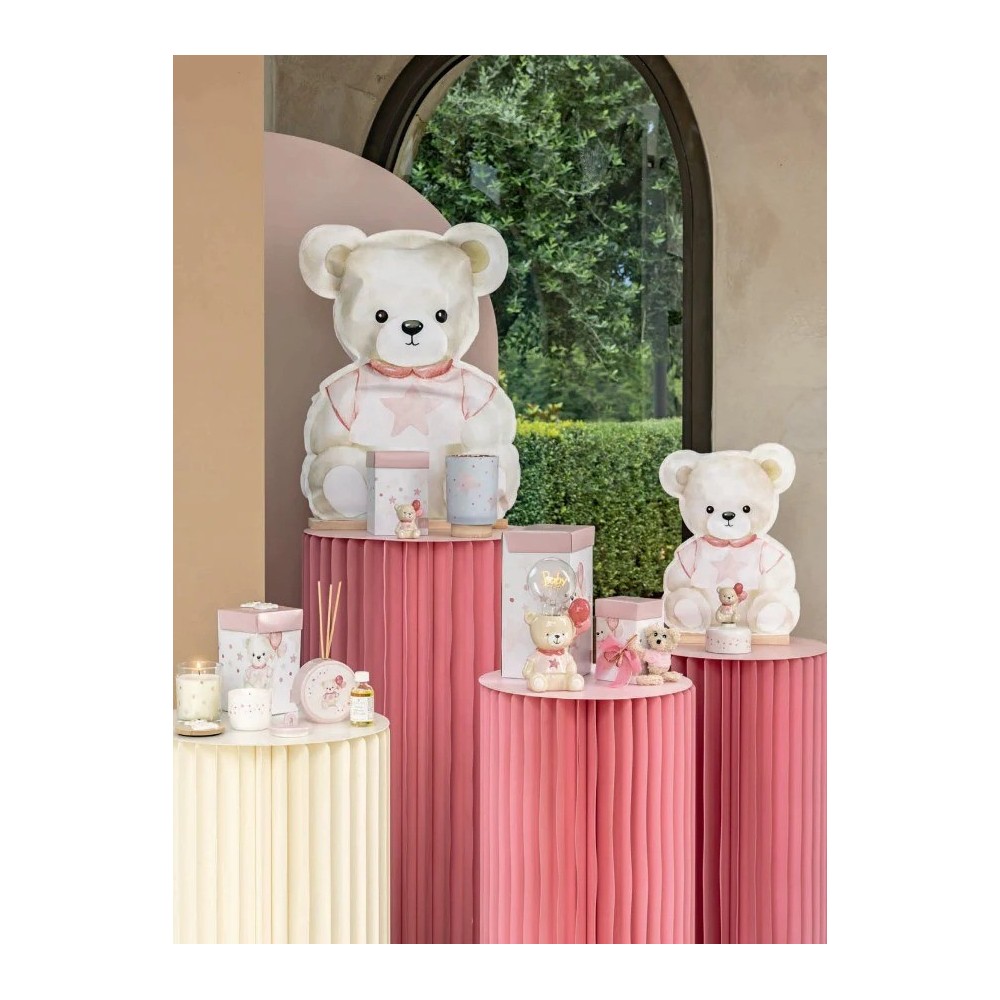 DIFFUSORE ORSETTO PALLONCINO PALLA ROSA H9 50ML CON SCATOLA